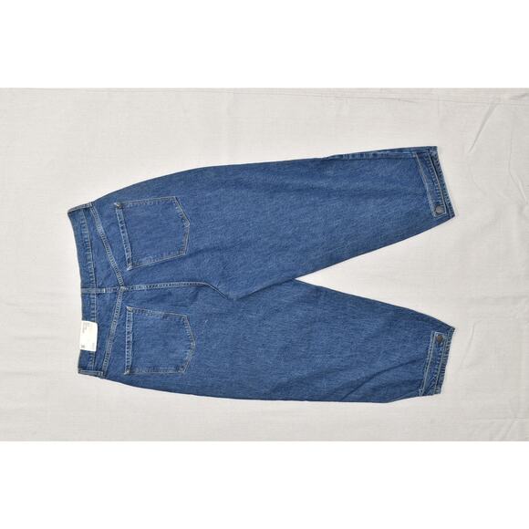 NEW Ana Highest-Rise Balloon Jeans Womens Plus Size 16 Mom Jean Tapered Leg Blue - Picture 8 of 8